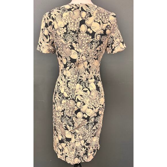 vintage women's 1990's Pat Argenti SZ 10 100% silk dress faux wrap sheath dress - Picture 3 of 12